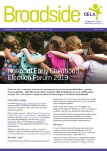 Broadside - National early childhood election forum - May 2019