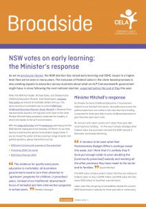 Broadside - NSW votes on early learning