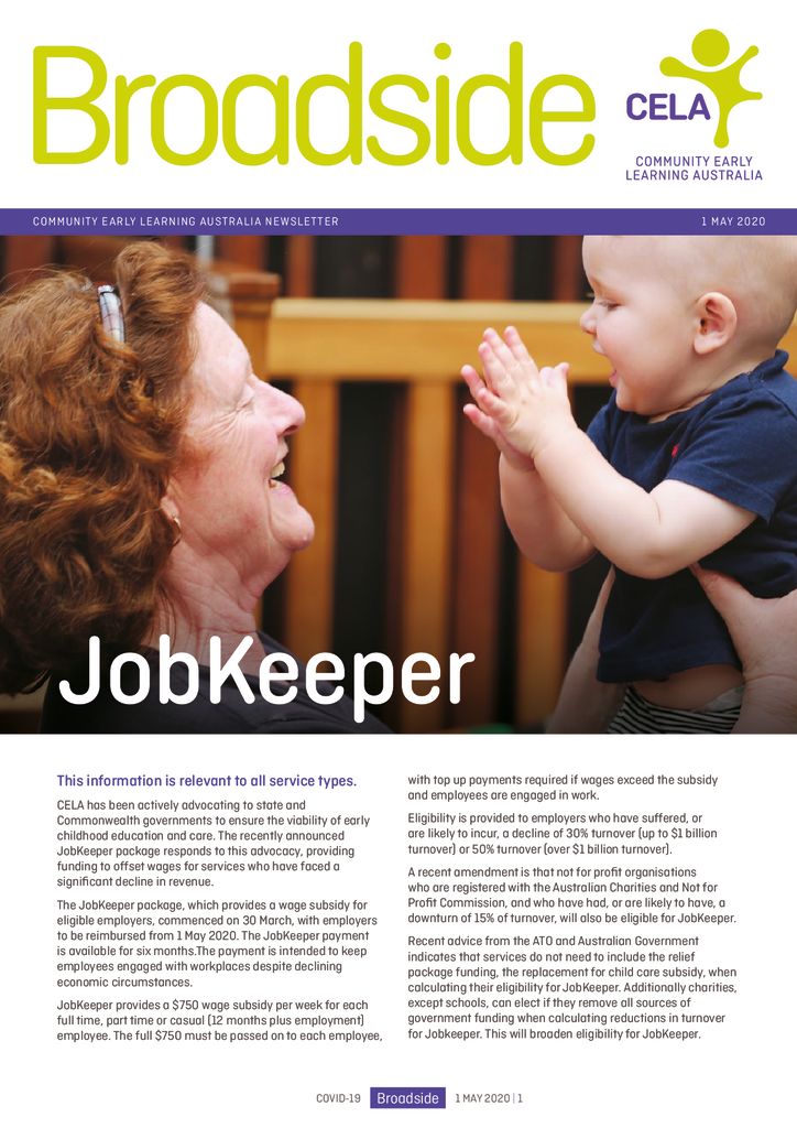 Broadside - Jobkeeper package