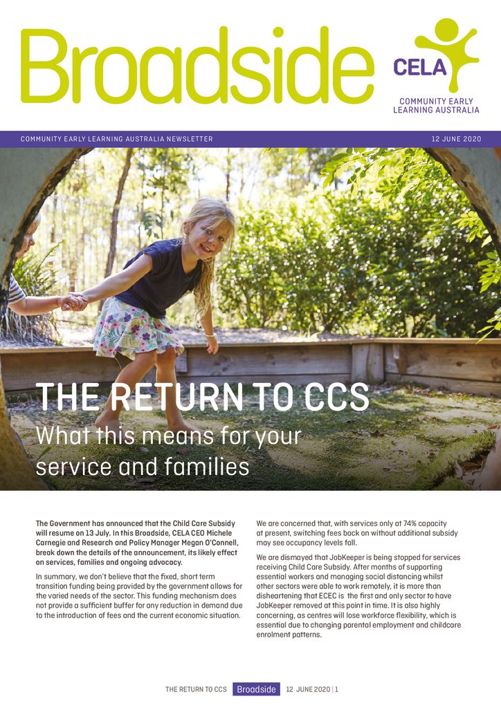 Broadside - The return to CCS