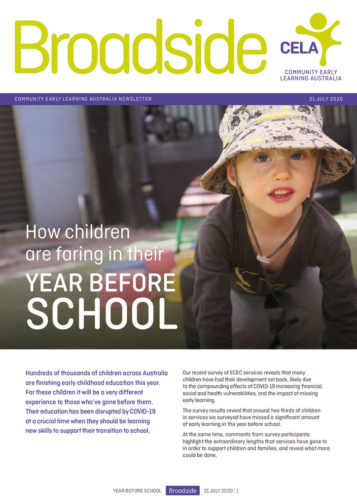 Broadside - How children are faring in their year before school