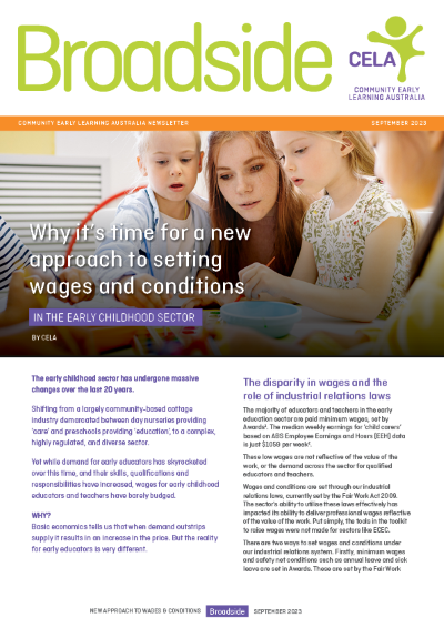 Broadside - Why it’s time for a new approach to setting wages and conditions  - September 2023