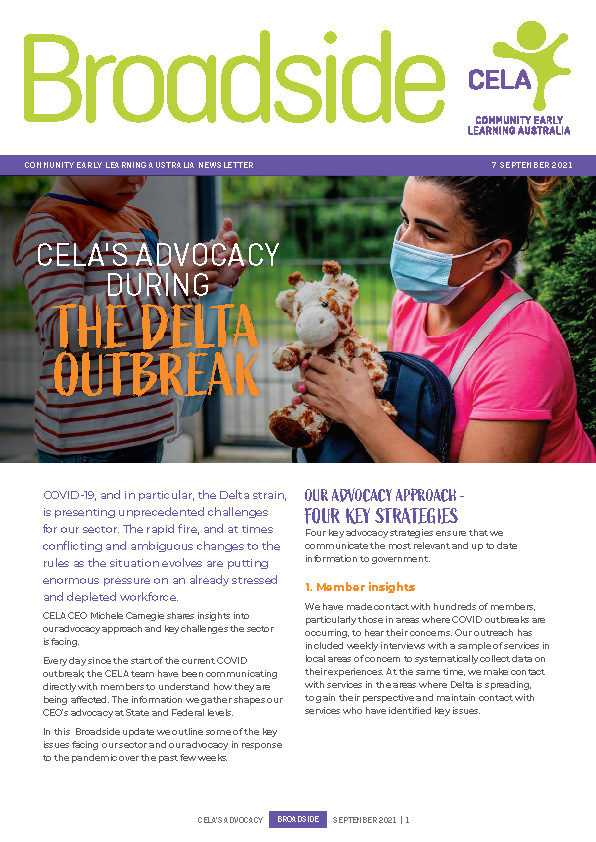 Broadside - CELA's Advocacy during the Delta Outbreak