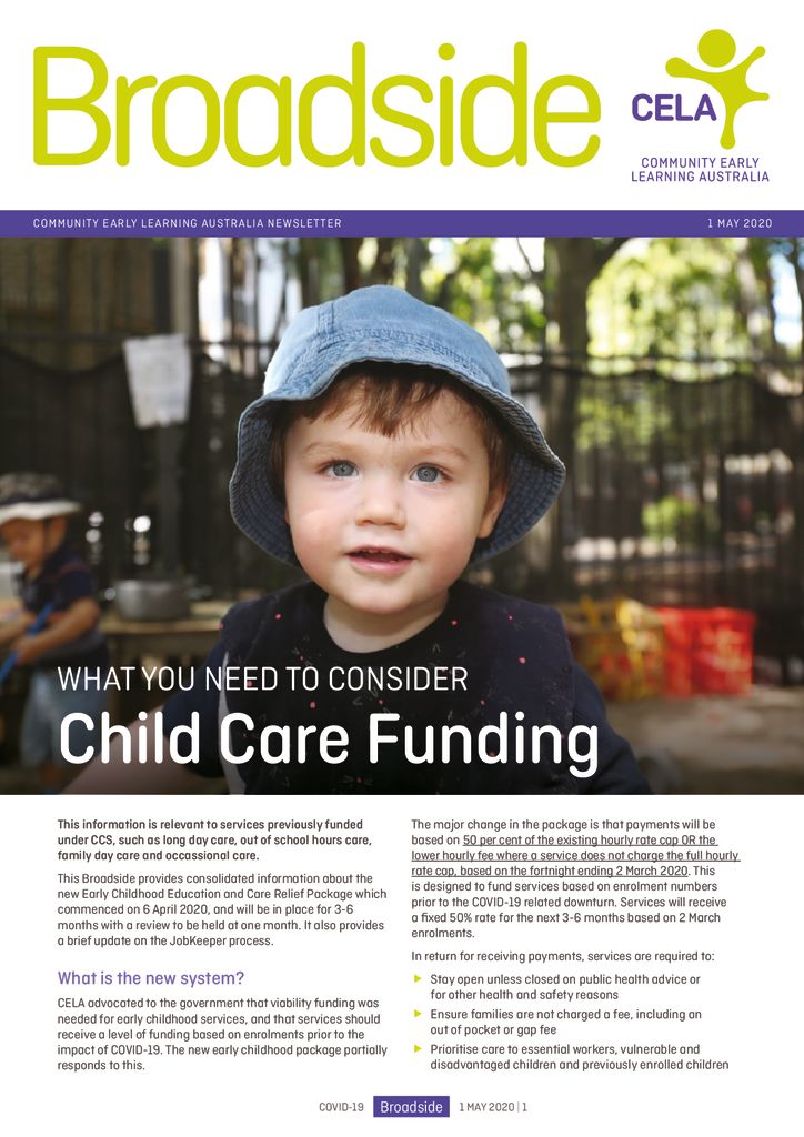 Broadside - New child care funding