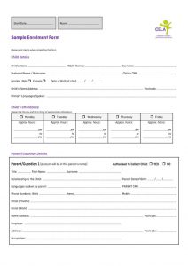 Enrolment Form
