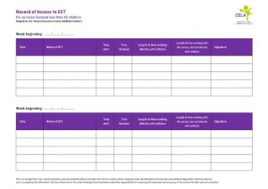 Record of access to ECT
