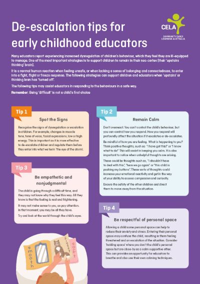 De-escalating Tips for Educators
