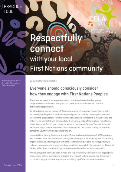 Respectfully connect with your local First Nations community