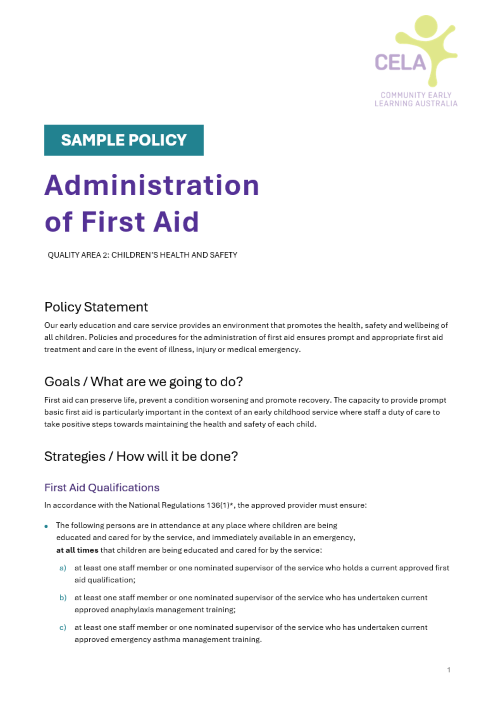 Administration of First Aid