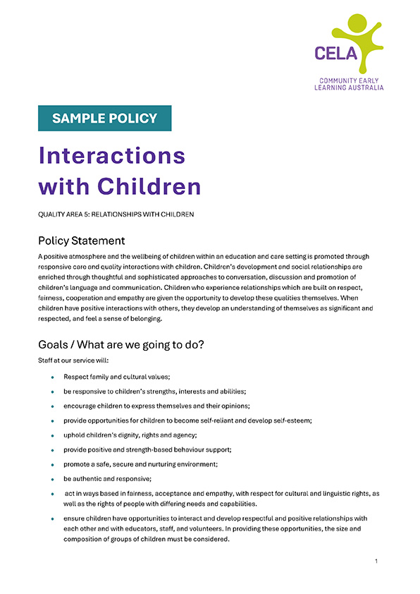 Interactions with Children