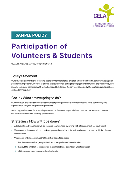 Participation of Volunteers & Students