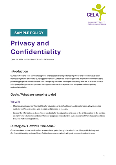 Privacy and Confidentiality