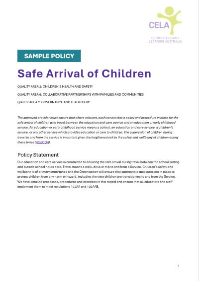 Safe Arrival of Children