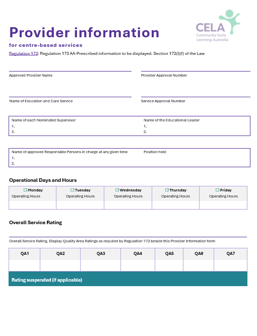 Provider Information