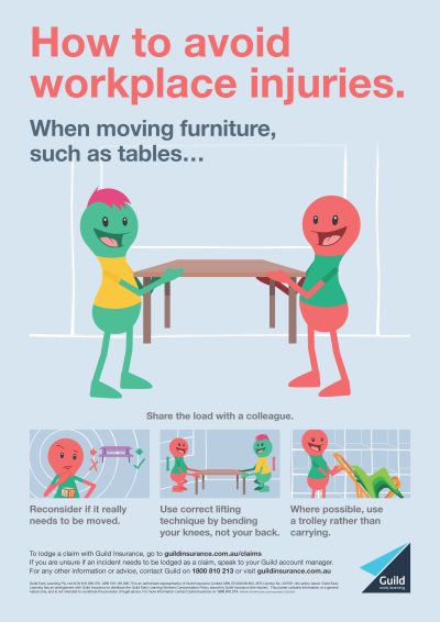 Avoid workplace injuries when moving furniture