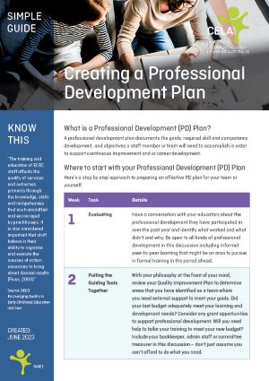 Creating a Professional Development Plan