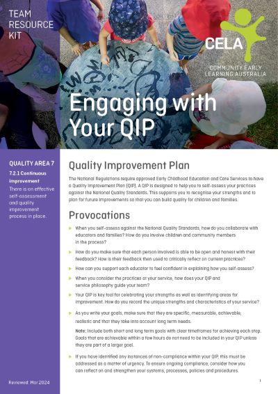 Engaging with Your QIP
