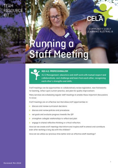 Running a Staff Meeting