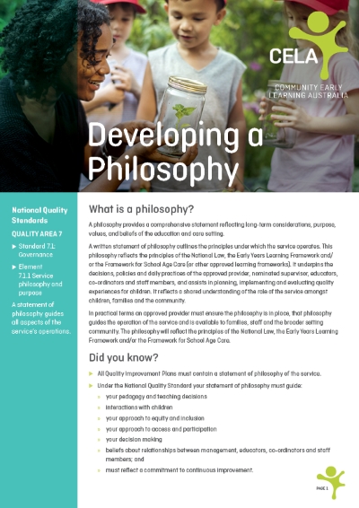 Developing a Philosophy