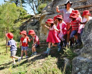 Group of preschool kids