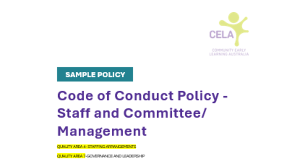 Code of Conduct Policy - Staff and Committee Management
