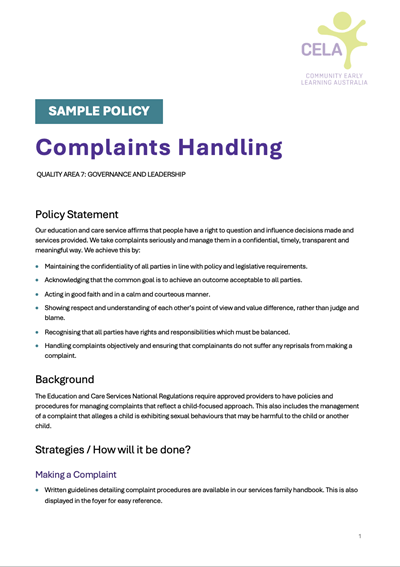 Complaints Handling